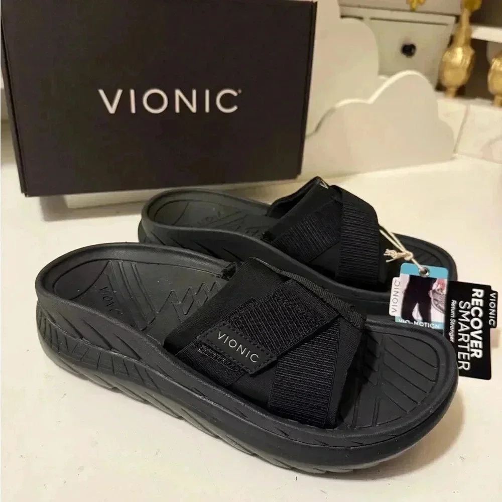 Vionic Rejuvenate Recovery Slide Sandal. New with box